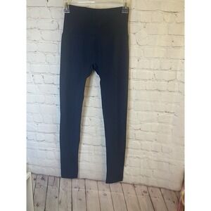Women S/M Sports Activewear Leggings BlackJersey Side  Pocket